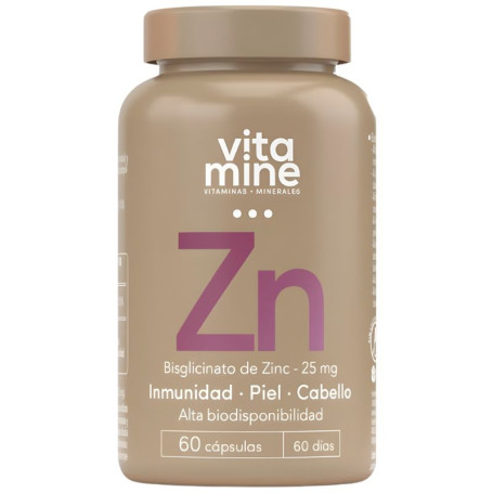 BISGLICINATO DE ZINC 25MG 60 CÁPSULAS HERBORA
