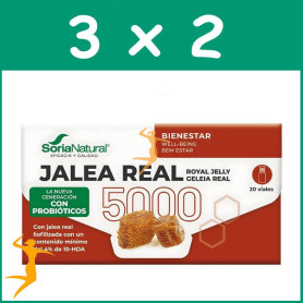 Pack 3x2 JALEA REAL 5000 CON PROBIÓTICOS 20 VIALES SORIA NATURAL