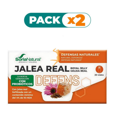 Pack 2x JALEA REAL DEFENS CON PROBIÓTICOS 20 VIALES SORIA NATURAL