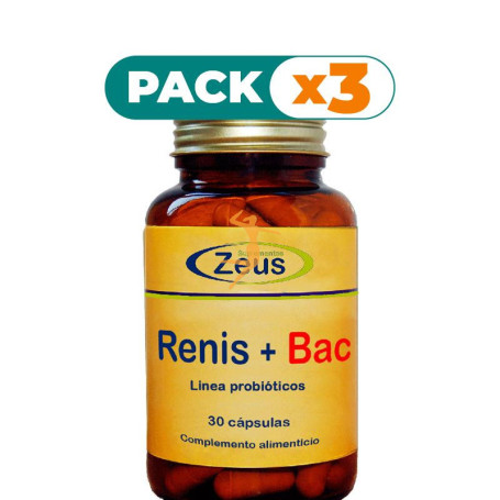 Pack 3x RENIS+BAC 30 CÁPSULAS ZEUS