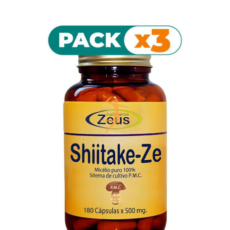 Pack 3x SHIITAKE ZE 180 CAPSULAS ZEUS