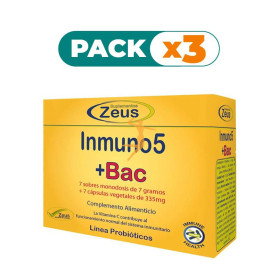 Pack 3x INMUNO 5 + BAC SOBRES Y CAPSULAS ZEUS