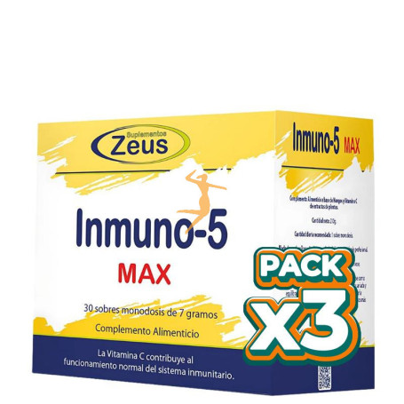 Pack 3x INMUNO-5 MAX 30 SOBRES ZEUS
