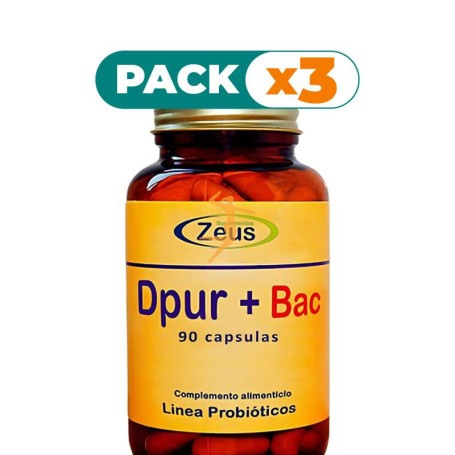 Pack 3x DPUR+BAC 90 CÁPSULAS ZEUS