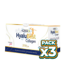 Pack 3x HYALUBEST COLLAGEN 30 STICKS + 30 CÁPSULAS ZEUS