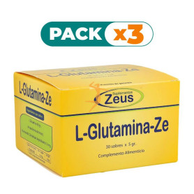 Pack 3x L-GLUTAMINA-ZE 30 SOBRES ZEUS