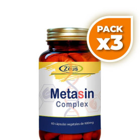 Pack 3x METASIN COMPLEX 60 CÁPSULAS VEGETALES ZEUS
