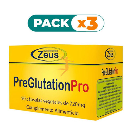 Pack 3x PREGLUTATION-PRO 90 CÁPSULAS VEGETALES ZEUS