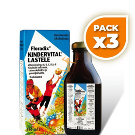 Pack 3x FLORADIX KINDERVITAL JARABE 250Ml. SALUS