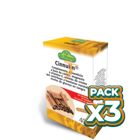 Pack 3x CINNULIN 40 CÁPSULAS CANELA DR. DUNNER
