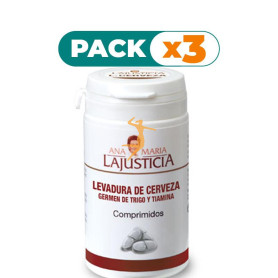 Pack 3x LEVADURA Y GERMEN 80 COMPRIMIDOS ANA M. LAJUSTICIA