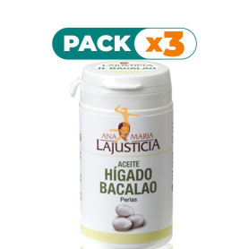 Pack 3x HÍGADO BACALAO 90 PERLAS ANA Mª LAJUSTICIA