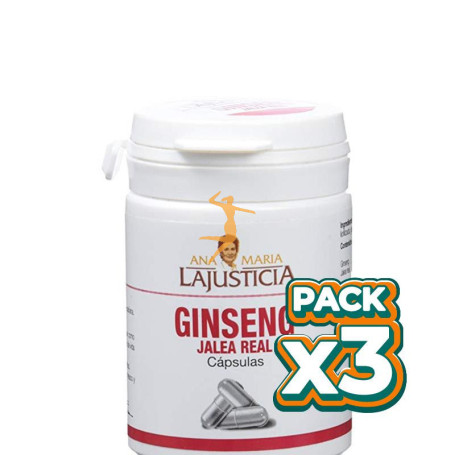 Pack 3x GINSENG + JALEA 90 CÁPSULAS LAJUSTICIA