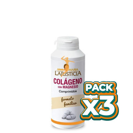 Pack 3x COLÁGENO CON MAGNESIO 450 COMPRIMIDOS ANA MªLAJUSTICIA