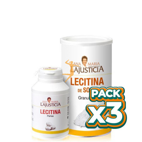 Pack 3x LECITINA DE SOJA 90 PERLAS ANA M. LAJUSTICIA