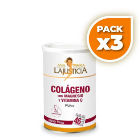 Pack 3x COLÁGENO CON MAGNESIO FRESA 350Gr. ANA M. LAJUSTICIA