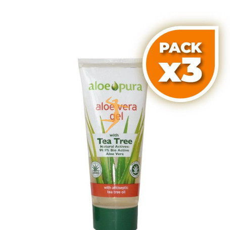 Pack 3x GEL DE ALOE VERA CON ÁRBOL DE TÉ 200Ml. EVICRO