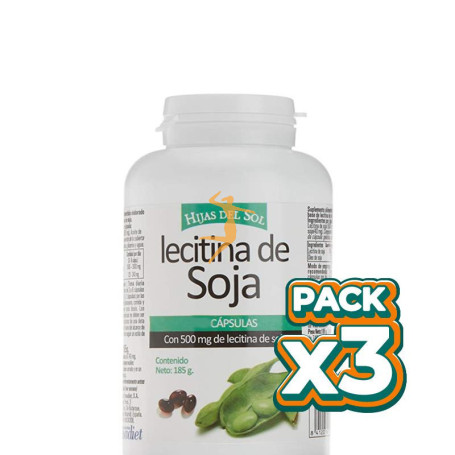 Pack 3x LECITINA SOJA 500Mg. 250 PERLAS HIJAS DEL SOL