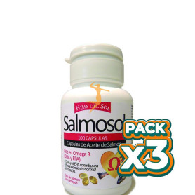 Pack 3x SALMÓN OMEGA 3 500Mg. 100 PERLAS HIJAS DEL SOL