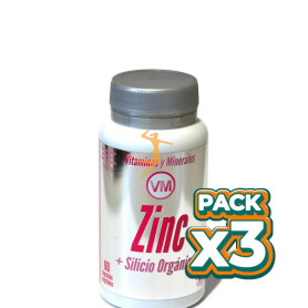 Pack 3x ZINC + SILICIO 60 CÁPSULAS VEGETALES