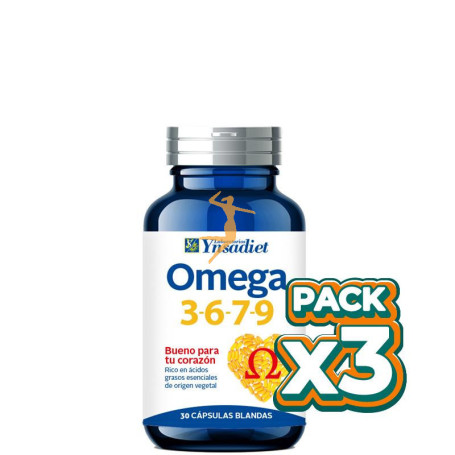 Pack 3x OMEGA 3-6-7-9 ENVASE DE 30 CÁPSULAS. YNSADIET