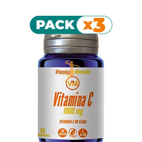 Pack 3x VITAMINA C 1000 MG 60 COMPRIMIDOS YNSADIET