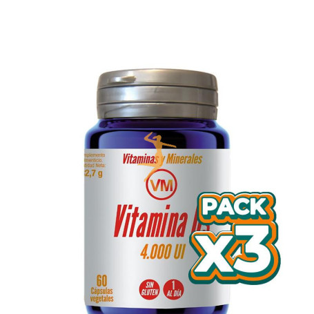 Pack 3x VITAMINA D3 4000 UI 60 CAPSULAS VEGETALES YNSADIET
