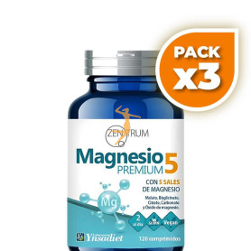 Pack 3x MAGNESIO PREMIUM 5 SALES 120 COMPRIMIDOS YNSADIET