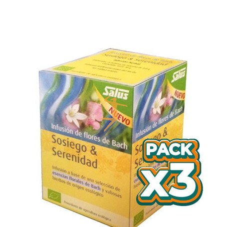 Pack 3x SOSIEGO Y SERENIDAD INFUSIÓN DE FLORES DE BACH SALUS