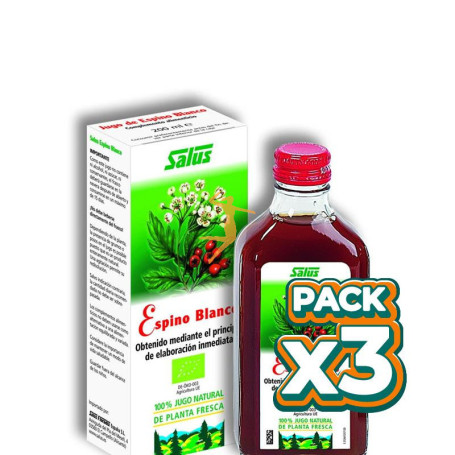 Pack 3x JUGO DE ESPINO BLANCO 200Ml. SALUS