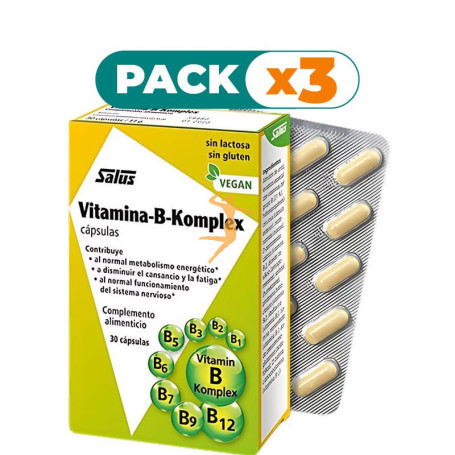 Pack 3x VITAMINA B KOMPLEX 30 CÁPSULAS SALUS