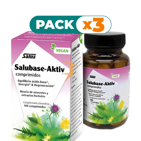Pack 3x SALUBASE-AKTIV NUEVO 100 COMPRIMIDOS SALUS
