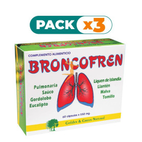 Pack 3x BRONCOFREN 60 CÁPSULAS GOLDEN GREEN