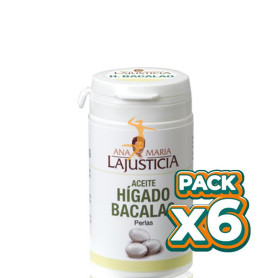 Pack 6x HÍGADO BACALAO 90 PERLAS ANA Mª LAJUSTICIA