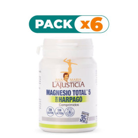 Pack 6x MAGNESIO TOTAL 5 SALES + HARPAGO 70 COMPRIMIDOS ANA M. LA JUSTIC