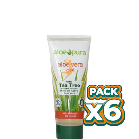 Pack 6x GEL DE ALOE VERA CON ÁRBOL DE TÉ 200Ml. EVICRO