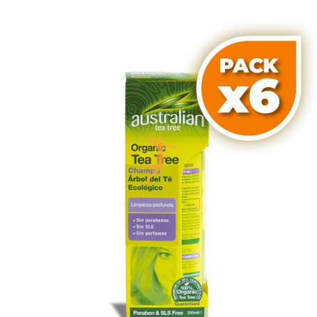 Pack 6x CHAMPÚ DE ÁRBOL DEL TÉ 200Ml. EVICRO