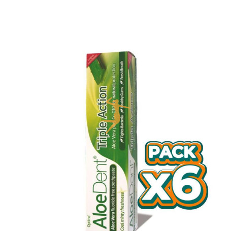 Pack 6x DENTIFRICO ALOE DENT FÓRMULA ORIGINAL 100Ml. EVICRO