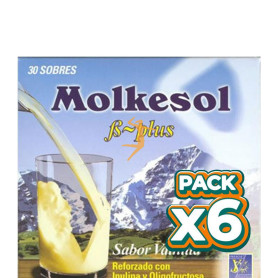 Pack 6x MOLKESOL 30 SOBRES VAINILLA YNSADIET