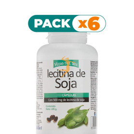Pack 6x LECITINA SOJA 500Mg. 250 PERLAS HIJAS DEL SOL