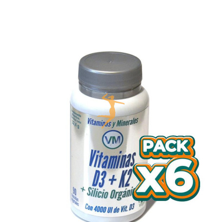 Pack 6x VIT.D3 + K2 + SILICIO 90 CÁPSULAS YNSADIET