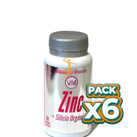 Pack 6x ZINC + SILICIO 60 CÁPSULAS VEGETALES