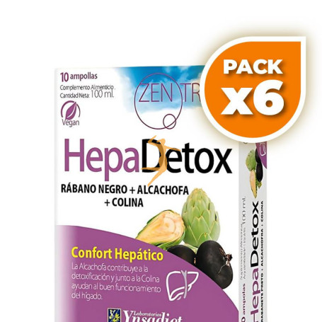 Pack 6x HEPADETOX 10 AMPOLLAS YNSADIET