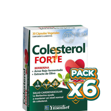 Pack 6x COLESTEROL FORTE 30 CAPSULAS VEGETALES YNSADIET