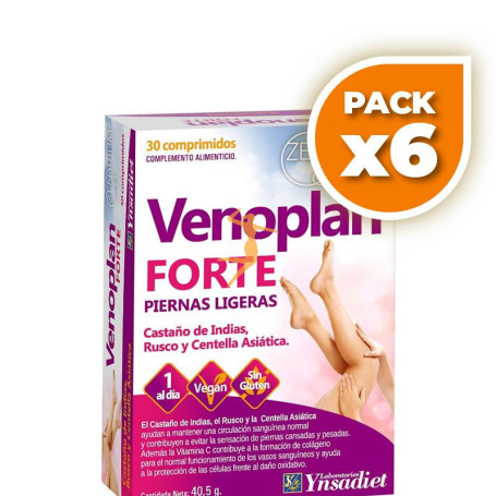 Pack 6x VENOPLAN FORTE 30 COMPRIMIDOS YNSADIET