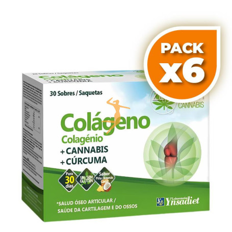 Pack 6x COLAGENO ARTICULAR CANNABIS 30 SOBRES YNSADIET