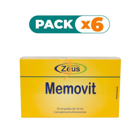 Pack 6x MEMOVIT 30 AMPOLLAS ZEUS