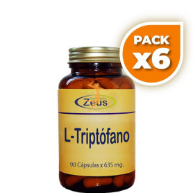 Pack 6x L-TRIPTÓFANO 90 CÁPSULAS ZEUS