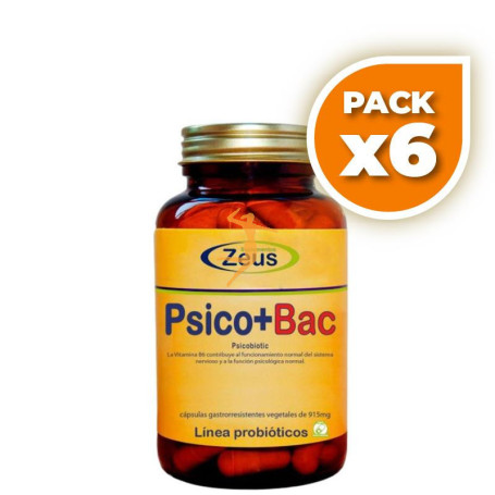 Pack 6x PSICO+BAC (PSICOBIOTIC) 90 CAPSULAS ZEUS
