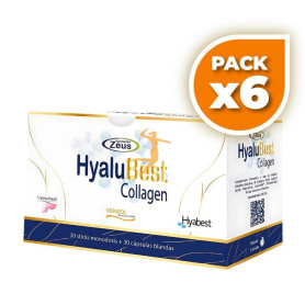 Pack 6x HYALUBEST COLLAGEN 30 STICKS + 30 CÁPSULAS ZEUS